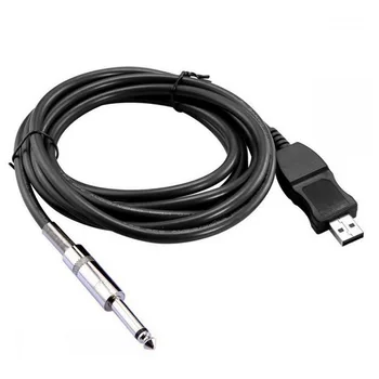 3M Gitár PC USB Felvétel Kábel Vezető Adapter Átalakító Csatlakozási Felület 6.5 mm