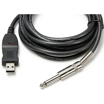 3M Gitár PC USB Felvétel Kábel Vezető Adapter Átalakító Csatlakozási Felület 6.5 mm