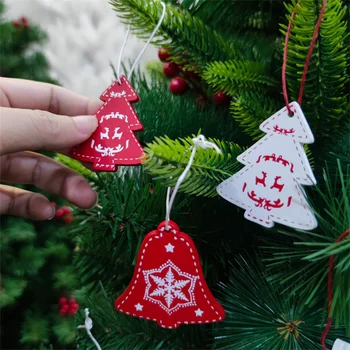 Új Karácsonyi Fa Fából Készült Medálok Lakberendezés 2023 Boldog Új Évet Ajándékok Navidad Karácsonyi Jávorszarvas Bell Hópehely Csillagok, Fa Dísztárgyak