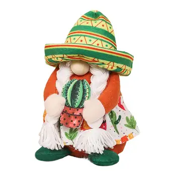 Mexikói Törpe Plüss Gnómok Plüss Játékok Kézzel Készített Skandináv Folklór Sombrero Háztartási Díszek Haza Konyha Többszintű Tálca