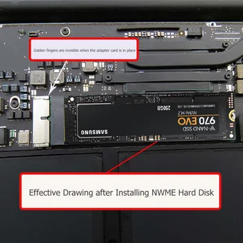 NVMe PCIe M. 2 SSD-Bővítő Adapter Kártya Macbook Air 2013 2014 2015