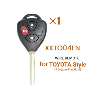A Xhorse XKTO04EN Egyetemes Vezetékes Távirányító távirányító 3 Gomb Toyota Stílus VVDI Kulcsfontosságú Eszköz