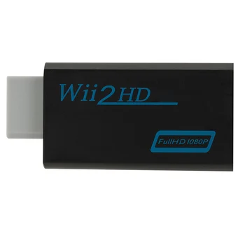 WII, HDMI-kompatibilis Átalakító HD 1080P Wii 2 Adapter 3,5 mm-es Audio PC HDTV