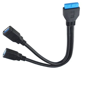 Alaplap USB 3.0 20pin Dugó-Dual USB 3.0 Női Kábel PC Számítógép Esetében 2 Port USB 3.0, hogy alaplapja 20Pin Fejléc kialakítva, mozgás