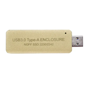HDD Esetben USB3.0 TÍPUS-A-NGFF M2-es SSD-Merevlemez-Merevlemez-Meghajtó Fokozat a B Gombot Csatlakozó M. 2 SATA USB Adapter Támogatás 2230 2242 Merevlemez