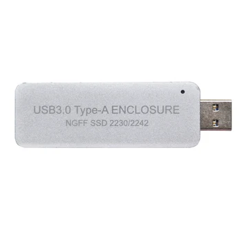 HDD Esetben USB3.0 TÍPUS-A-NGFF M2-es SSD-Merevlemez-Merevlemez-Meghajtó Fokozat a B Gombot Csatlakozó M. 2 SATA USB Adapter Támogatás 2230 2242 Merevlemez