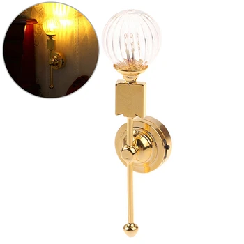 1 Darab 1:12 Babaház Mini Mini Fali Lámpa, Világítás, LED Lámpa, Bútorok Modell Babaház Tartozékok