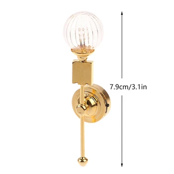 1 Darab 1:12 Babaház Mini Mini Fali Lámpa, Világítás, LED Lámpa, Bútorok Modell Babaház Tartozékok