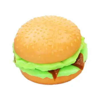Burger Stressz Labda 3D Hamburger Játék Burger Stressz Labda Szilikon stresszoldó Szorítani Labda