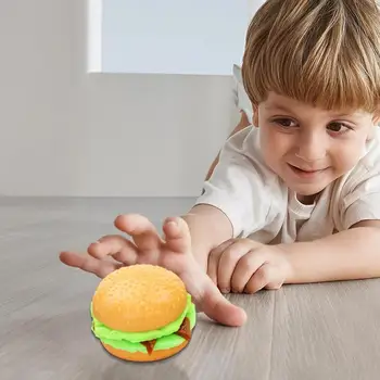 Burger Stressz Labda 3D Hamburger Játék Burger Stressz Labda Szilikon stresszoldó Szorítani Labda